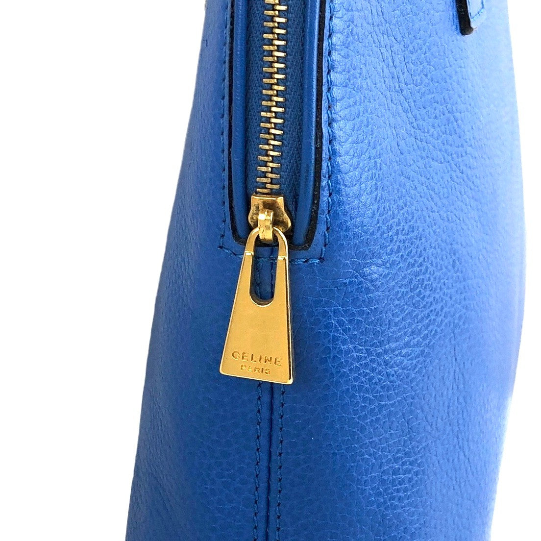 CELINE Toggle Clasp Shoulder bag Blue Vintage wbubna