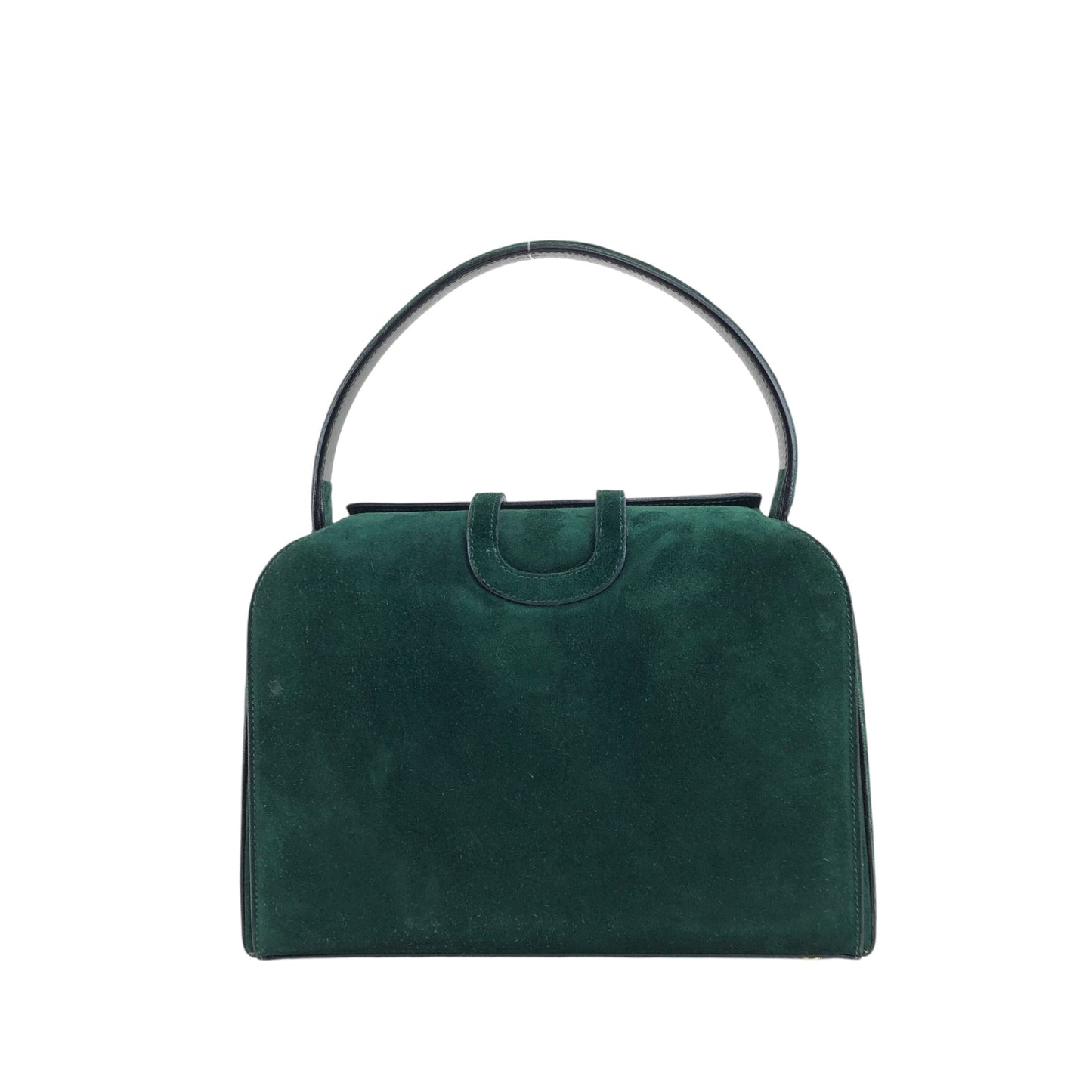 CELINE Blason Emblem Motif Handbag Green Vintage pga8es