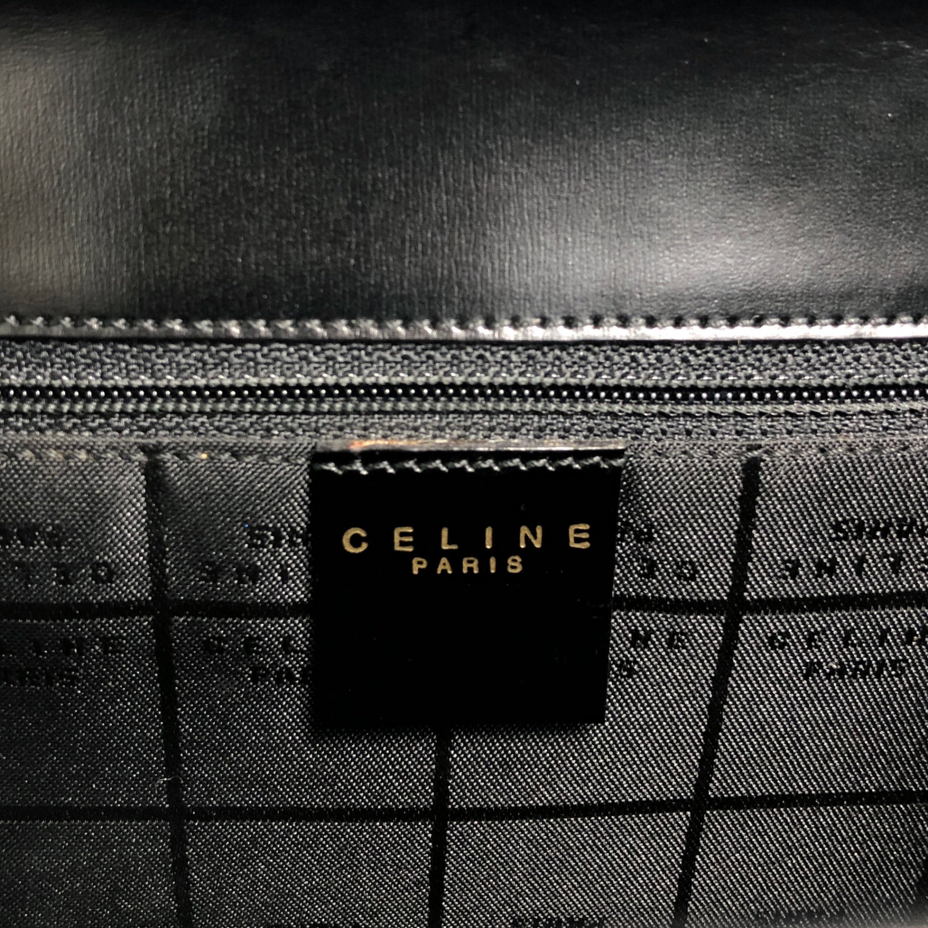 CELINE 希少 ヴィンテージ 2層式 本革 CELINE Gancini Two-way Handbag Shoulder bag Black Vintage nifgs8