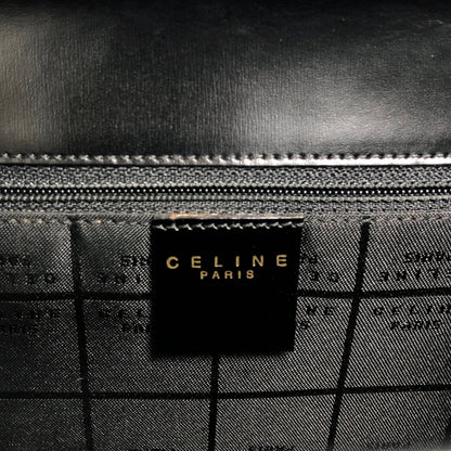 CELINE Gancini Two-way Handbag Shoulder bag Black Vintage nifgs8