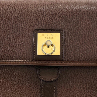 CELINE Gancini Shoulder bag Brown Vintage 88rbj3