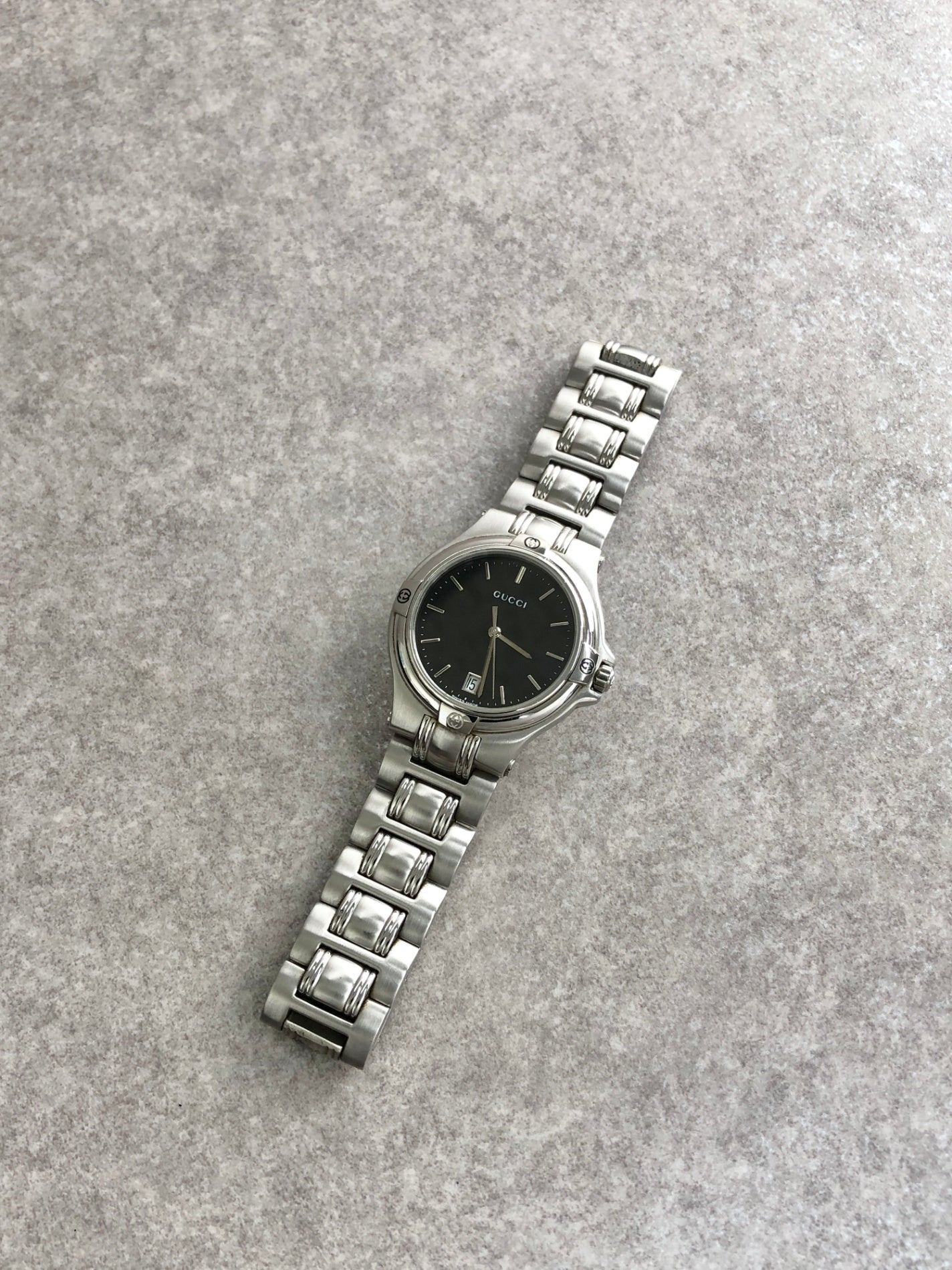 GUCCI Quartz Watch Silver 9040M Vintage 5jz8s6