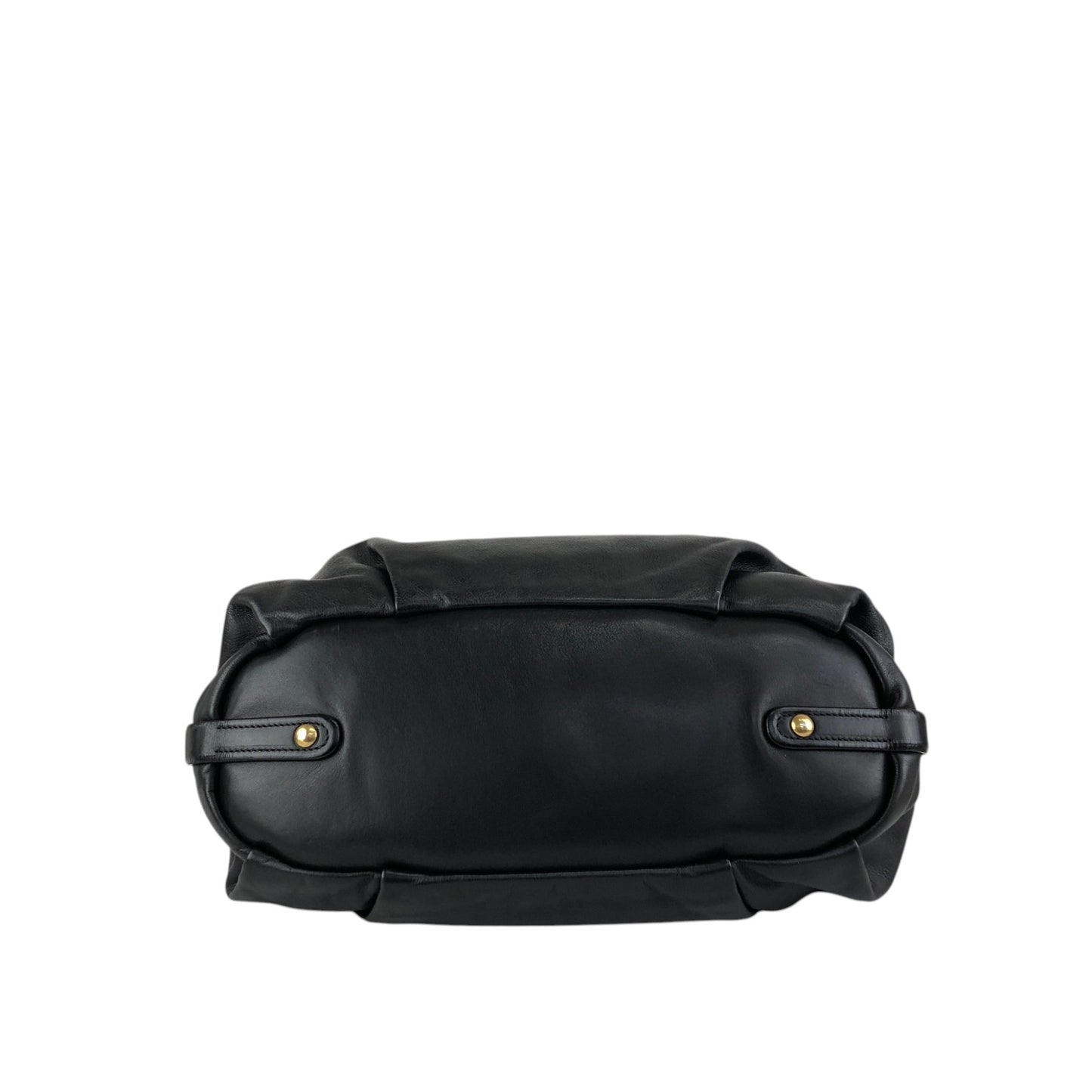PRADA Logo Shoulder bag Black Vintage guki3f