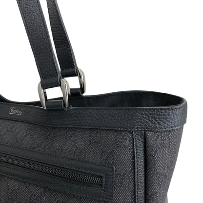 GUCCI GG Canvas Handbag Totebag Black 268639 Vintage jjx8f3