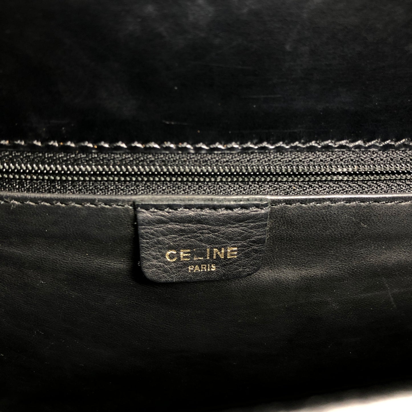 CELINE Gancini Shoulder bag Black Vintage ni2xww