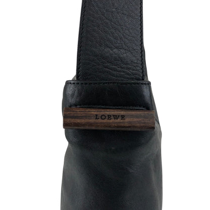 LOEWE Logo Shoulder bag Hobobag Black Vintage nj2ii2