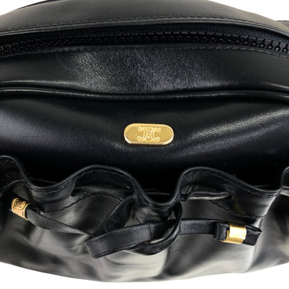 CELINE Logo Tassel Shoulder bag Navy Vintage fcpzrv
