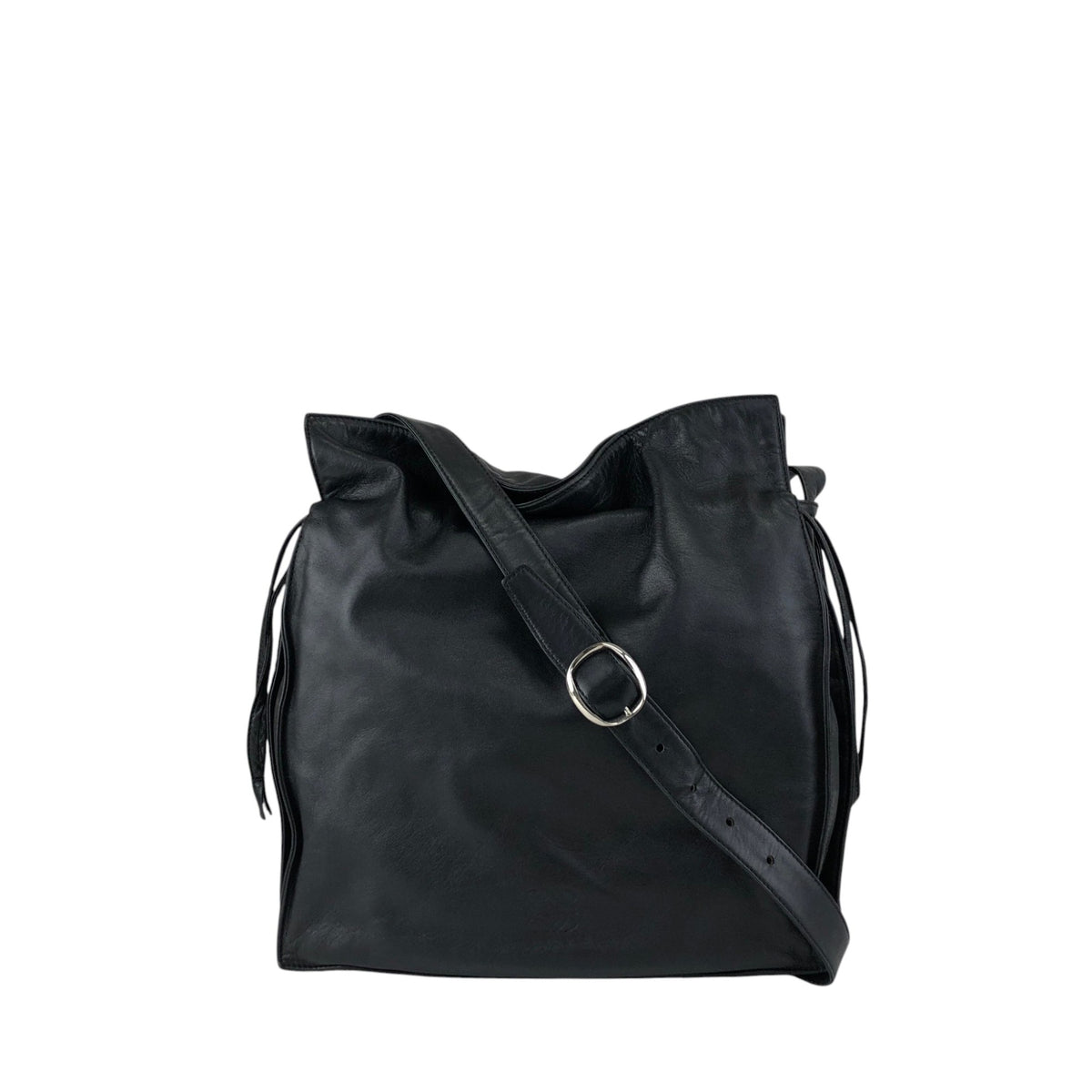 LOEWE Anagram Drawstring Shoulder bag Black Vintage zbxjy7