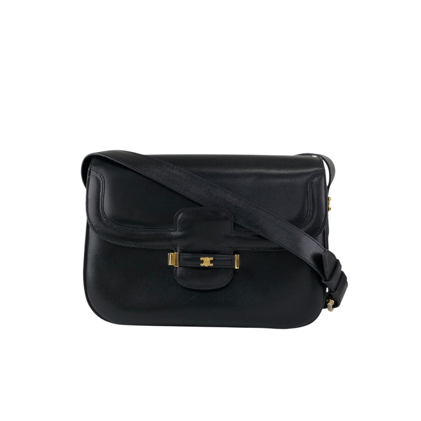 CELINE Blason Shoulder bag Black Vintage ikbdre