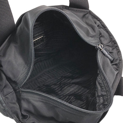 PRADA Tessuto Triangle Logo Totebag Black Vintage 4gi7mv