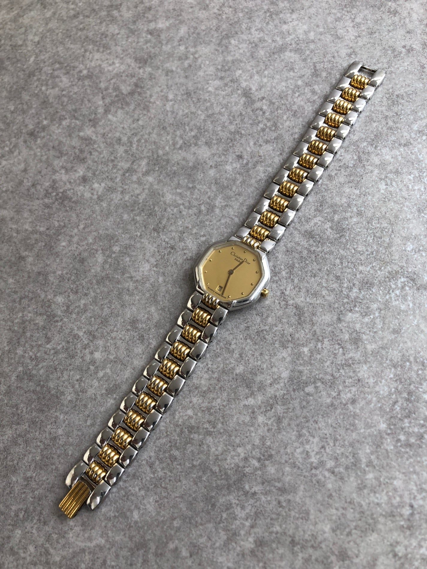 Christian Dior Quartz Watch Gold×Silver 40.203 Vintage 45bvr8