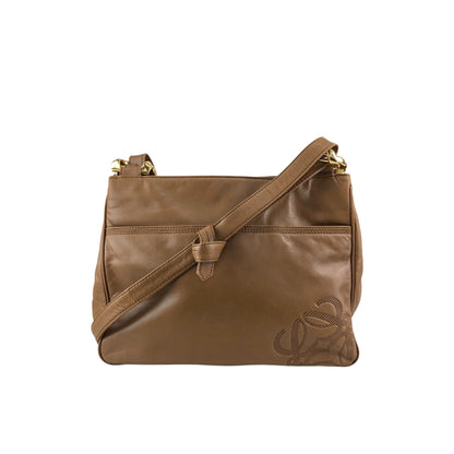 LOEWE Anagram Shoulder bag Brown Vintage hjuexd
