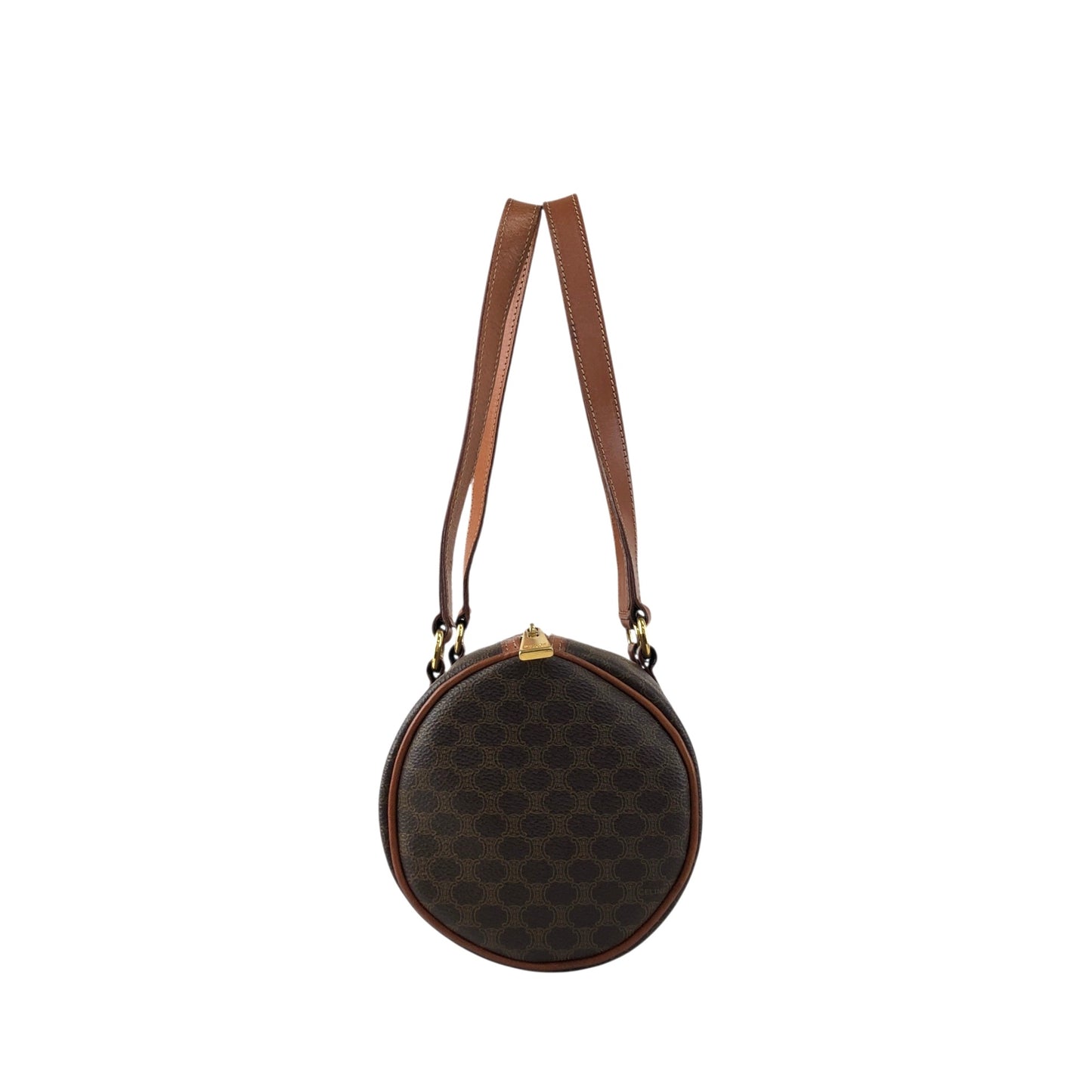 CELINE Macadam Blason Handbag Brown Vintage d4wvhf