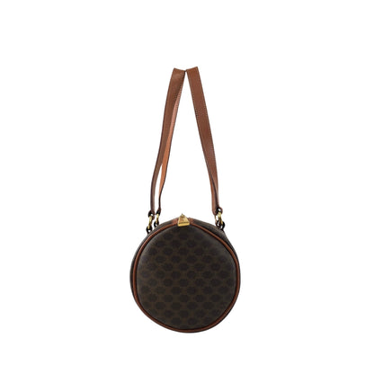 CELINE Macadam Blason Handbag Brown Vintage d4wvhf