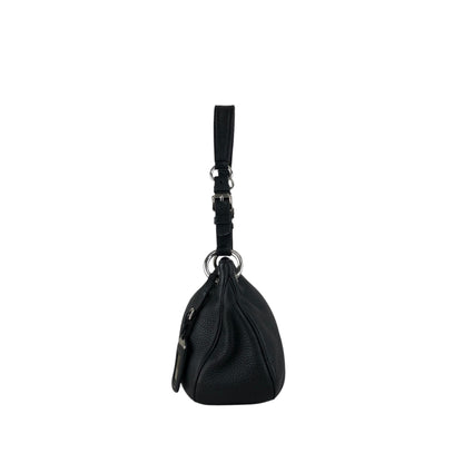 PRADA Logo Shoulder bag Hobobag Black Vintage 3hyfab