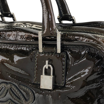 LOEWE Amazona28 Anagram Handbag Brown Vintage j8tjia