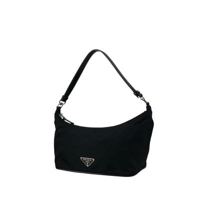 PRADA Tessuto Triangle Logo Small Handbag Black Vintage 2efib2
