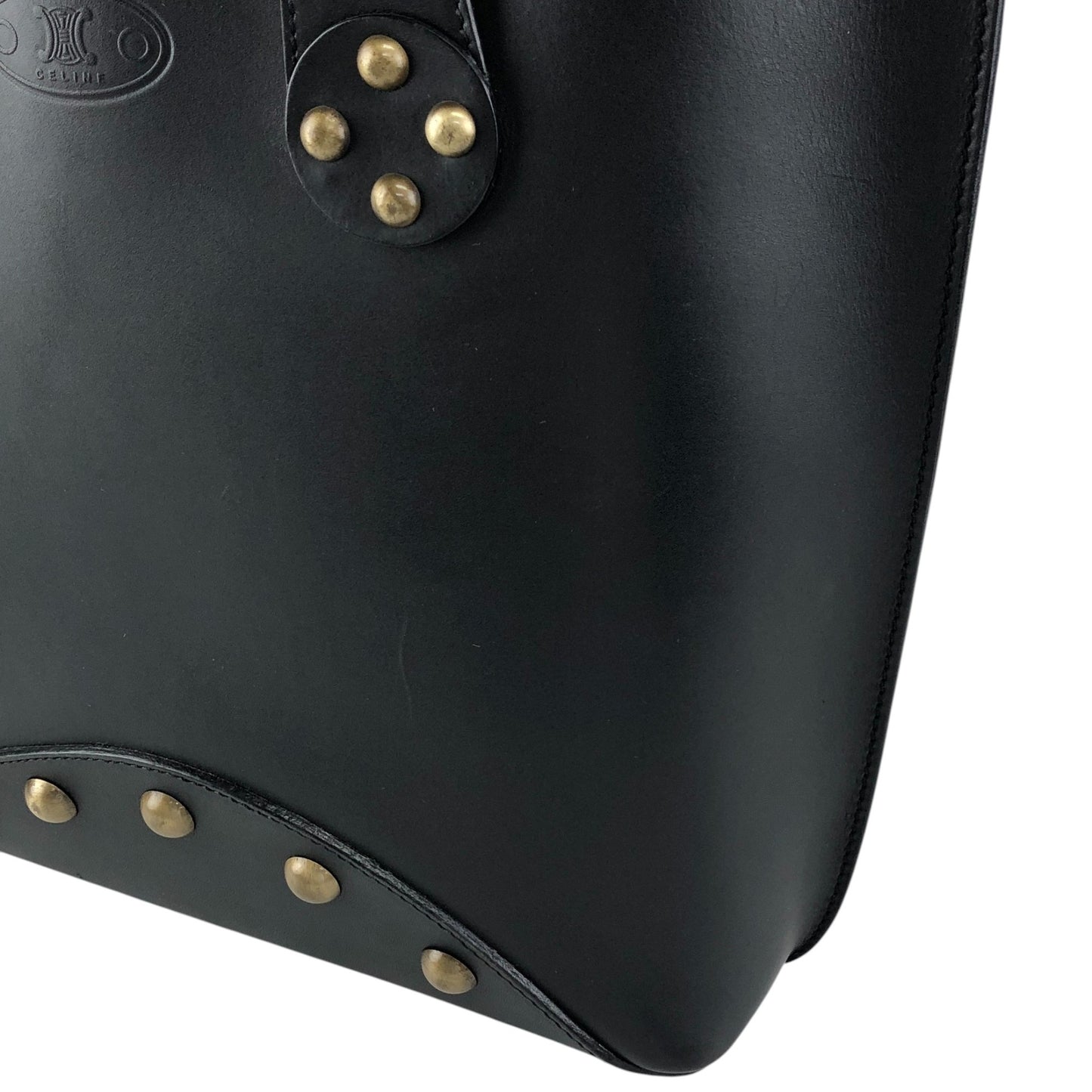 CELINE Blason Handbag Black Vintage rg3vnu