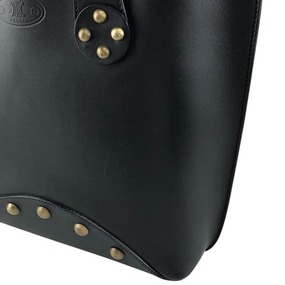 CELINE Blason Handbag Black Vintage rg3vnu