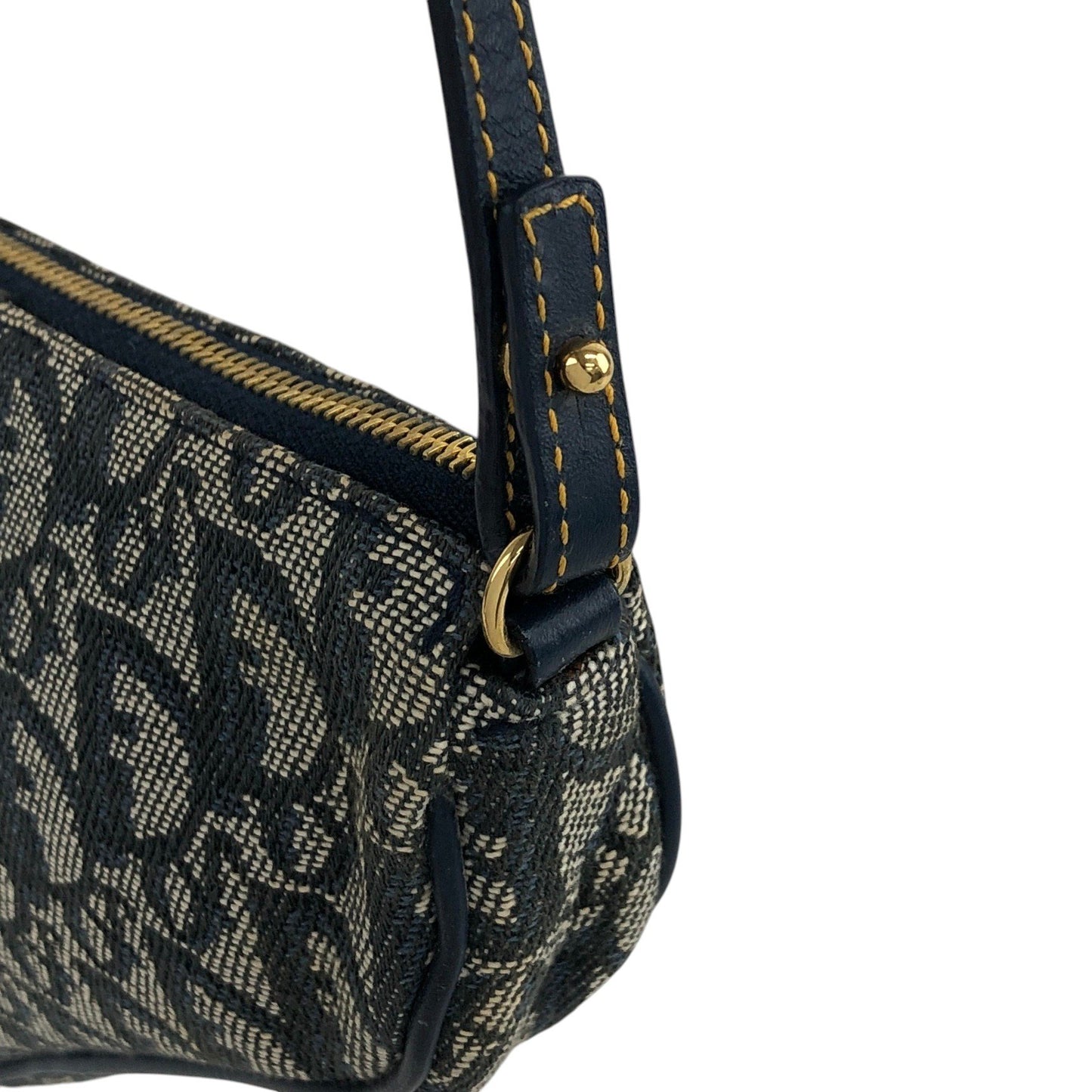 Christian Dior  Trotter Shoulder bag Navy Vintage 73m2yp