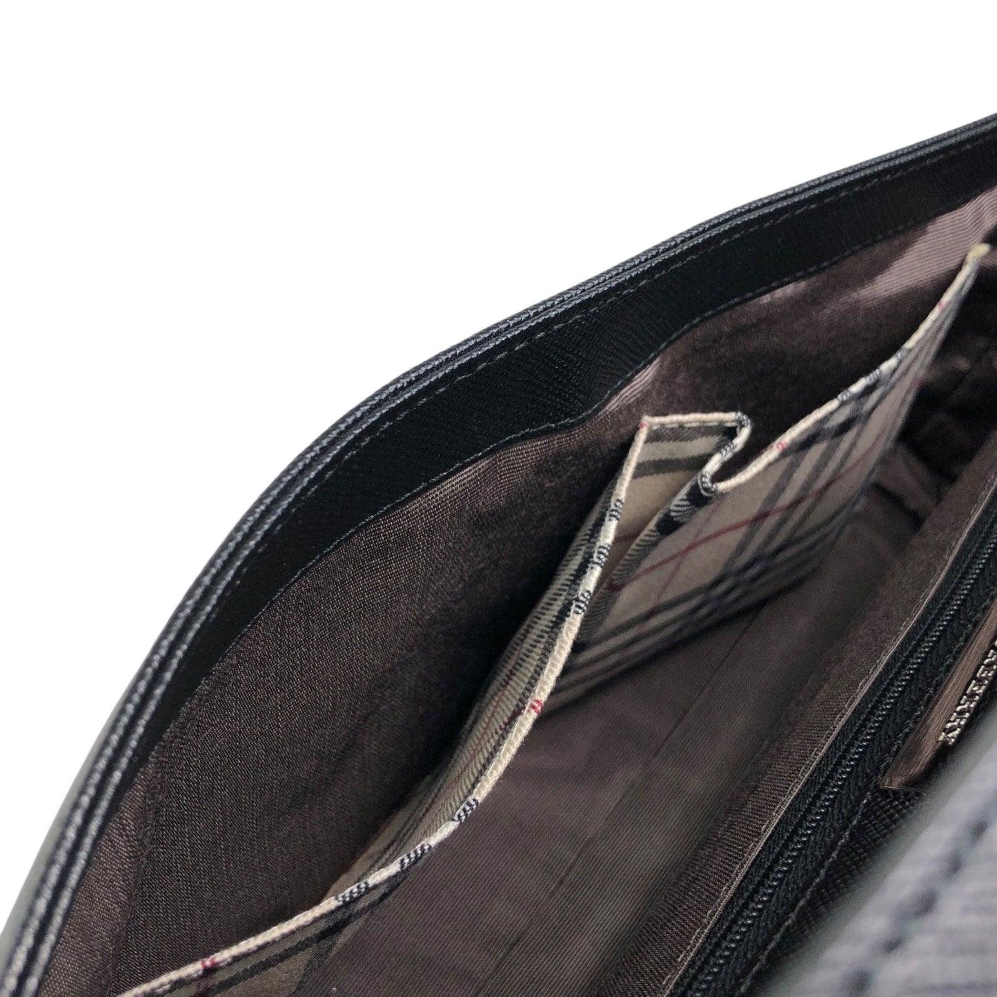 BURBERRY Logo Handbag Black Vintage gw5ren
