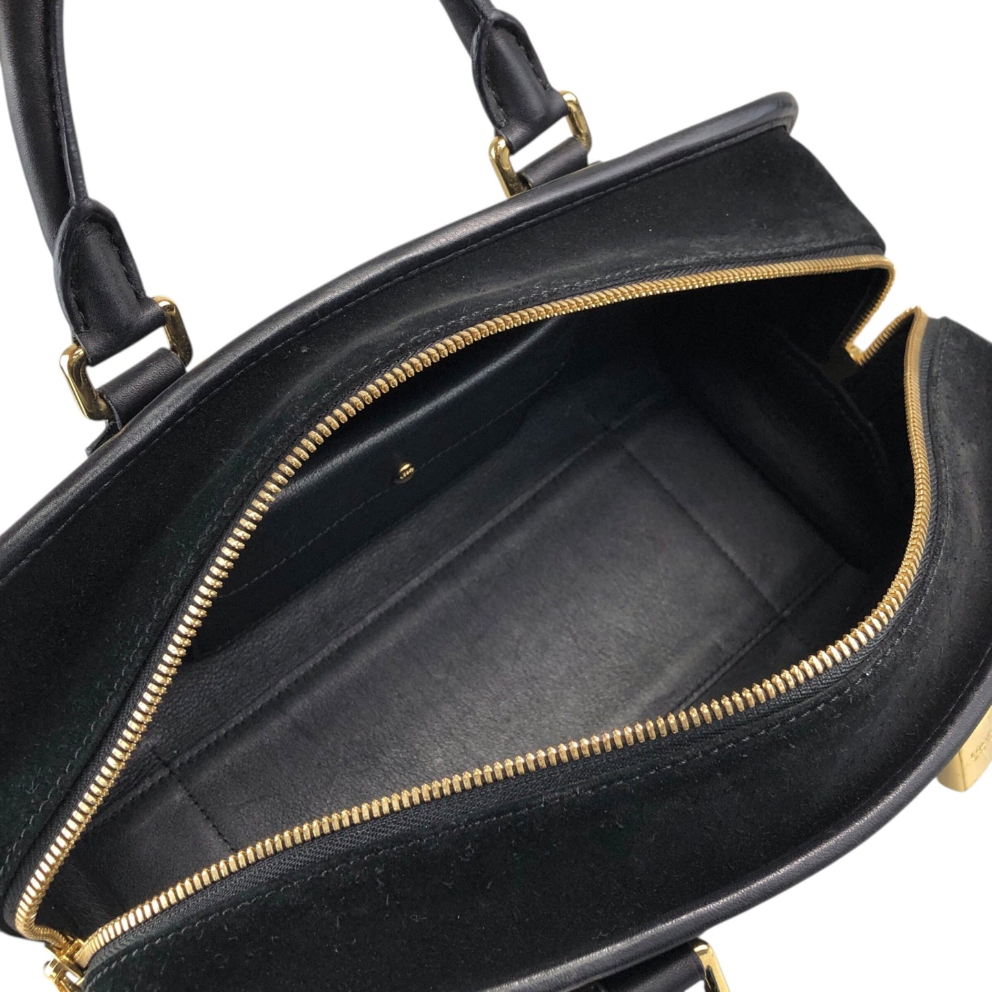 LOEWE Amazona28 Anagram Small Boston bag Handbag Black Vintage hf8cwp