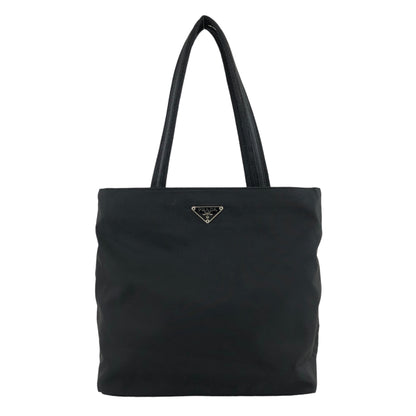 PRADA Triangle Logo Shoulder bag Totebag Black Vintage 8datjk