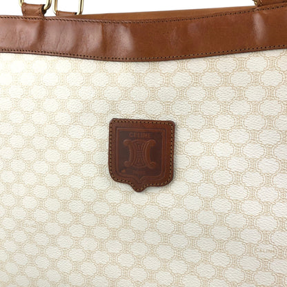 CELINE Macadam Blason Handbag White Vintage jebkgk