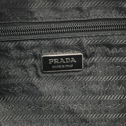 PRADA Triangle Logo Double Pocket  Backpack Black Vintage kpg86v