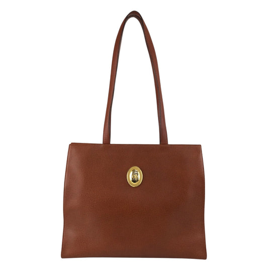 Christian Dior CD Logo Handbag Totebag Brown Vintage 3xpns8