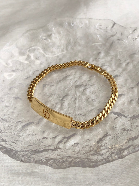 Christian Dior CD Logo Bracelet Gold Vintage bs7hwh
