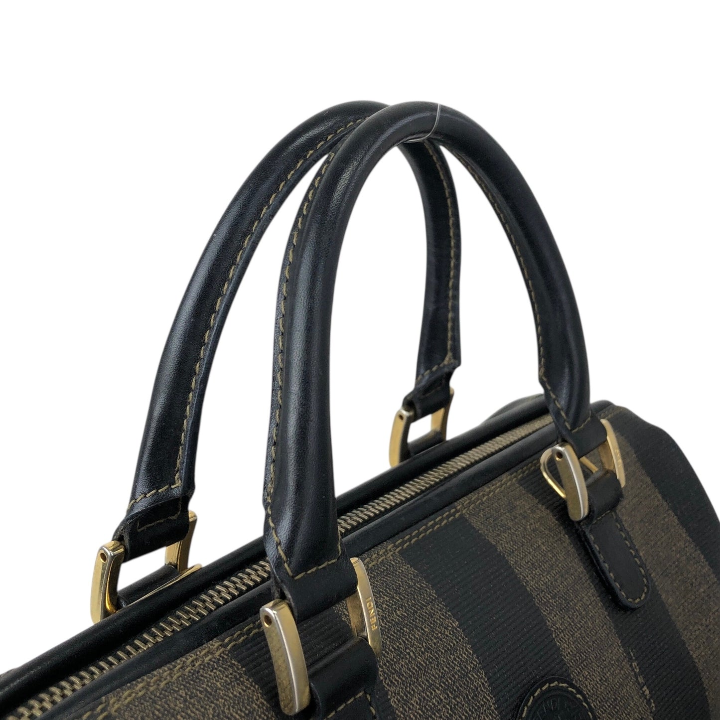 FENDI Pecan Two-way Small Boston bag Shoulder bag Black Vintage ujwz5t