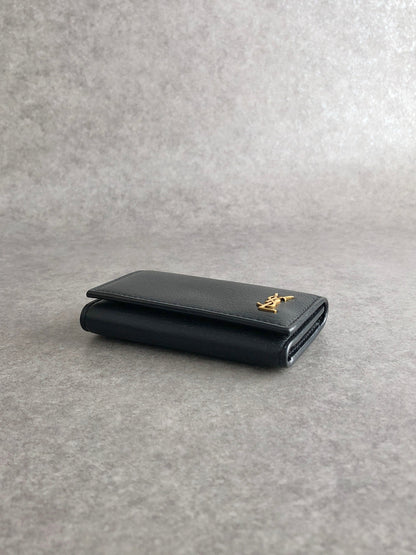Yves Saint Laurent YSL Logo Key Case Black Vintage fjp66r