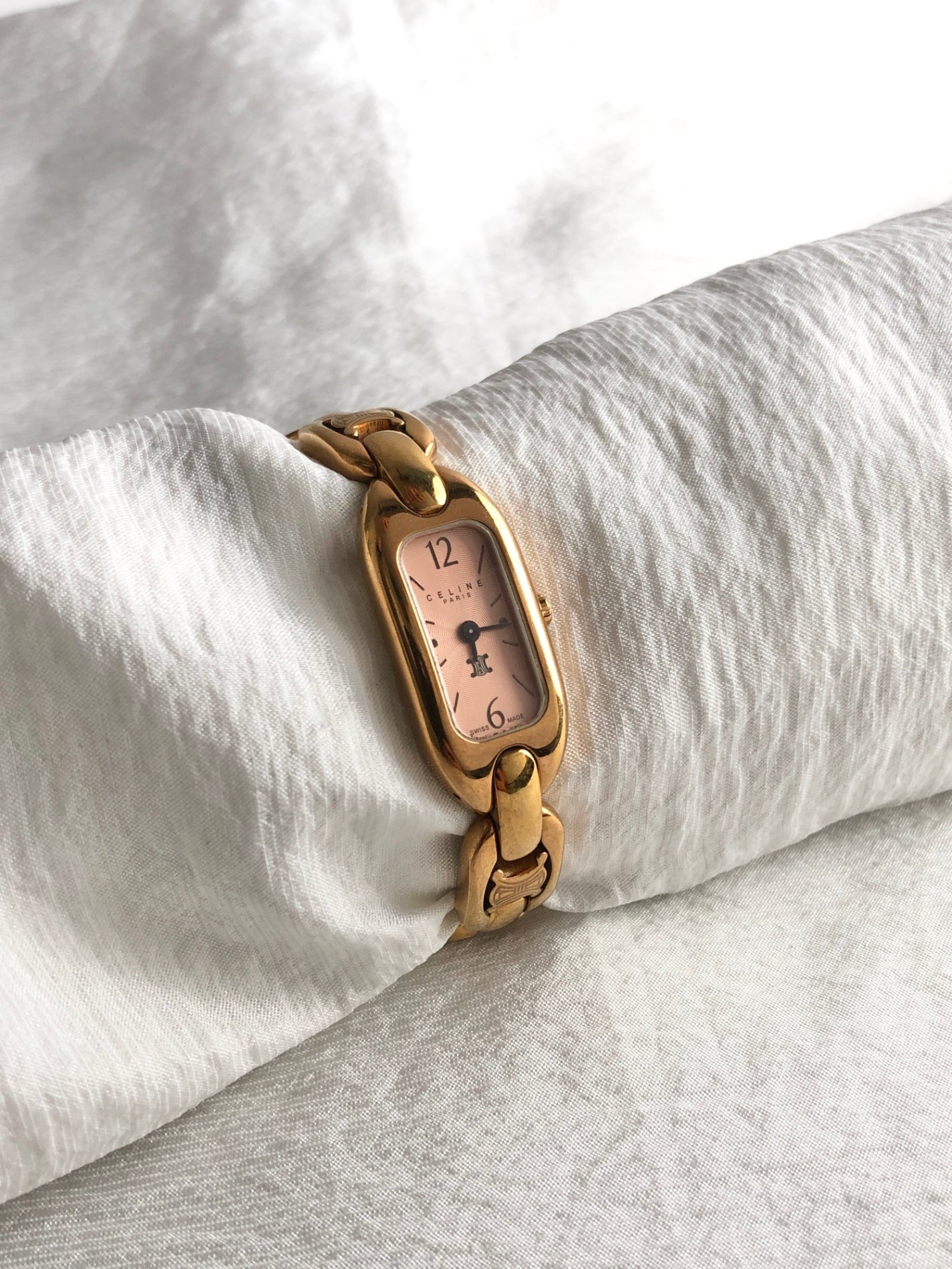 CELINE Triomphe Watch Gold Vintage cc6jz4