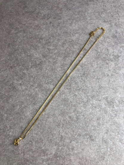Christian Dior CD Logo Necklace Gold Vintage a4e5gp