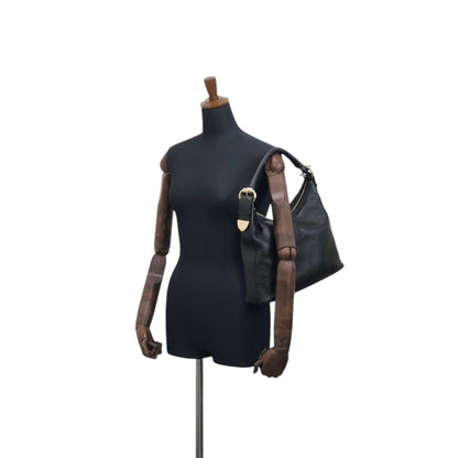 GUCCI Logo Shoulder bag Hobobag Black Vintage 7u7kf6
