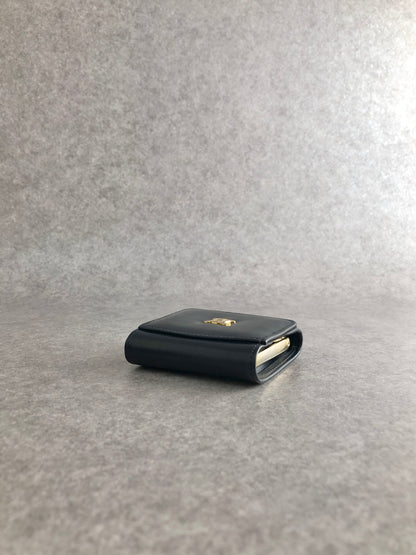 CELINE Triomphe Coin Purse Black Vintage 6fv42e