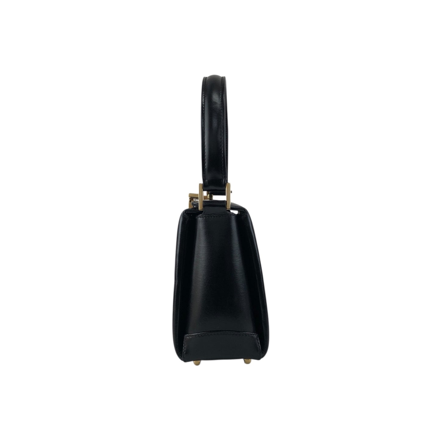 GUCCI Logo Small Handbag Black Vintage xwdrnw