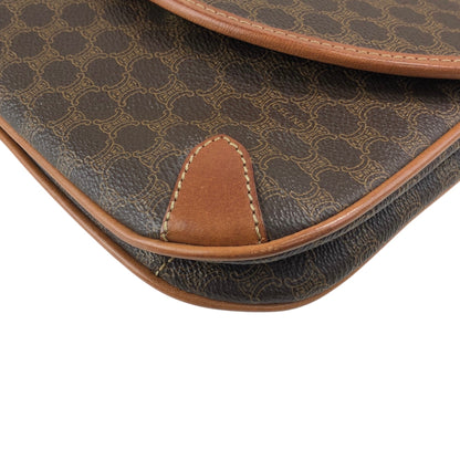 CELINE Macadam Blason Shoulder bag Brown Vintage a4uyd7
