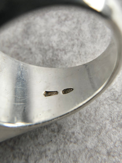 GUCCI Logo Ring Silver Vintage wbevmc