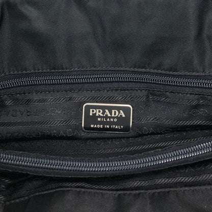 PRADA Tessuto Triangle Logo Handbag Totebag Black Vintage 4fphjj