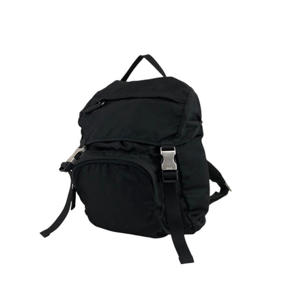 PRADA Tessuto Triangle Logo Backpack Black Vintage 6jg2ux