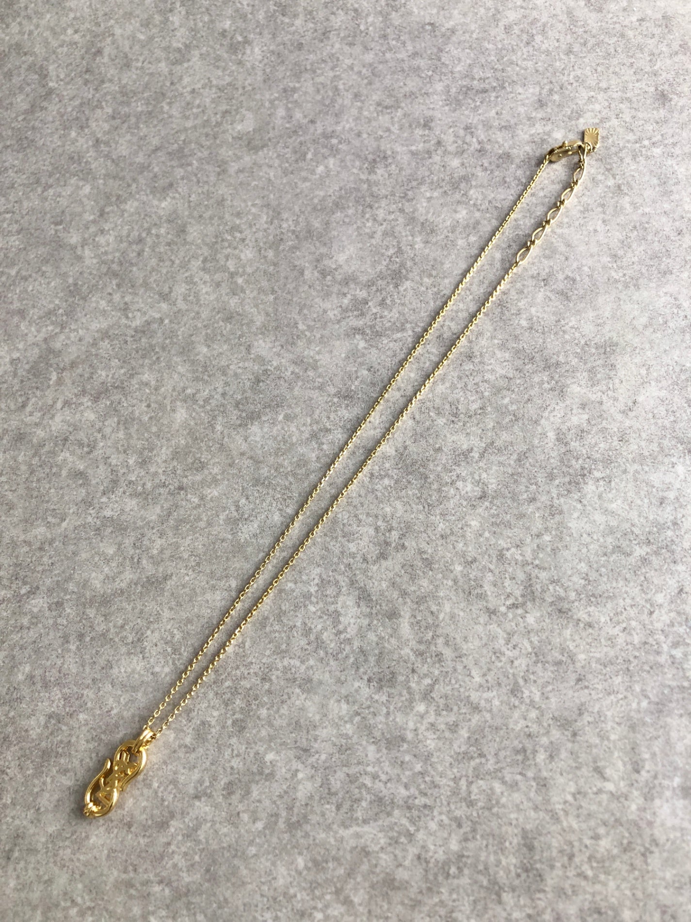 Yves Saint Laurent YSL Logo Necklace Gold Vintage jxgduk