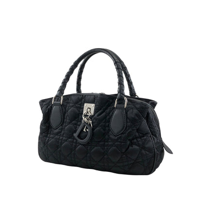 Christian Dior Cannage Charm Handbag Black Vintage sreacp