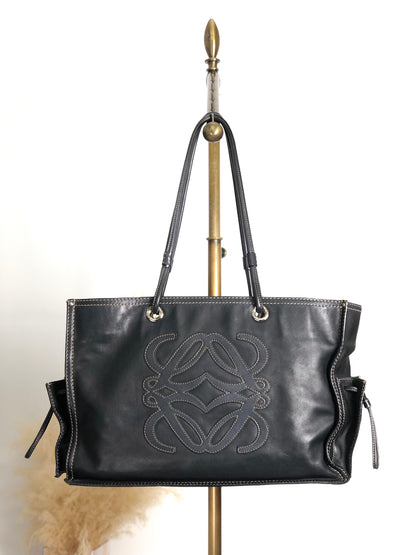 LOEWE Anagram Totebag Black Vintage 8r5k6b