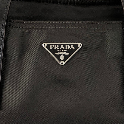 PRADA Tessuto Triangle Logo Handbag Brown Vintage 8wyzby