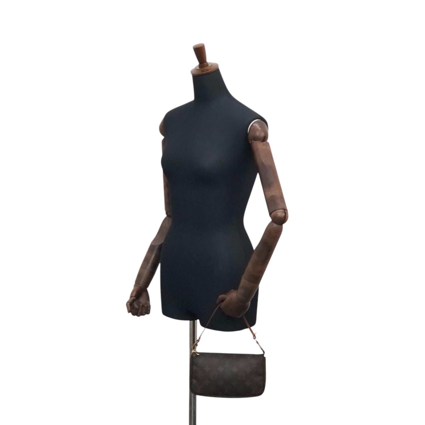 LOUIS VUITTON Monogram Small Handbag Brown Vintage kuv8xs