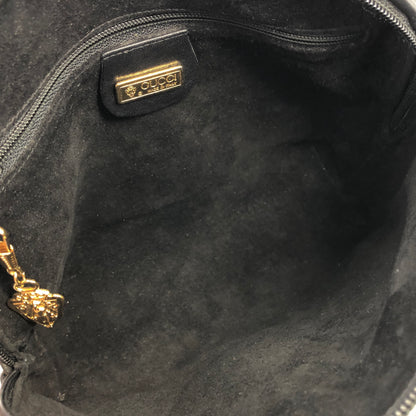 GUCCI Logo Leather Crossbody Shoulder bag Black Vintage xmntn8