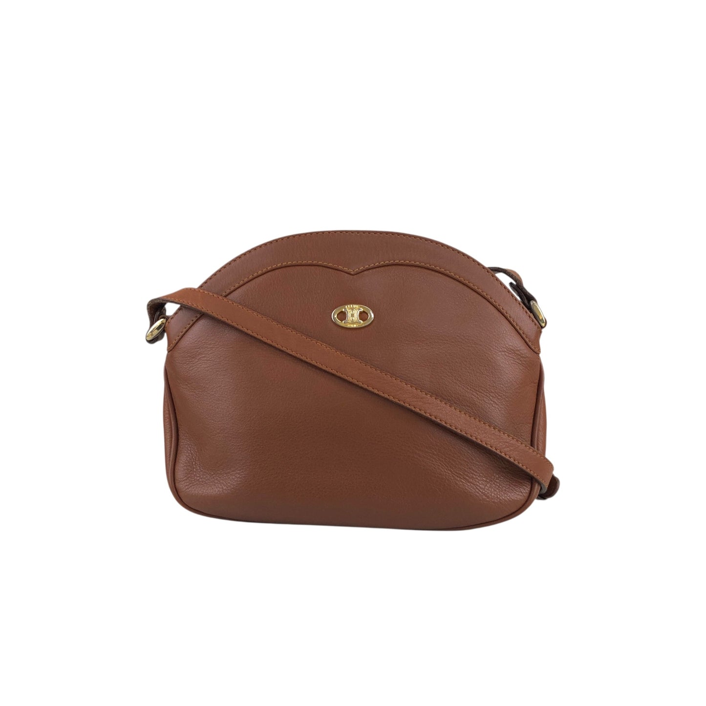CELINE Blason Shoulder bag Brown Vintage 5amhvr