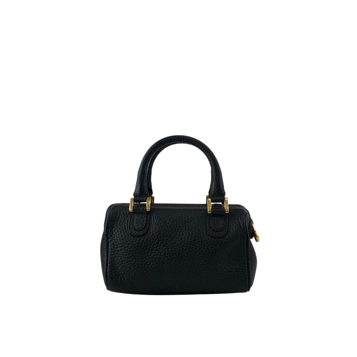 FENDI Logo Two-way Handbag Shoulder bag Black Vintage h8ka2h